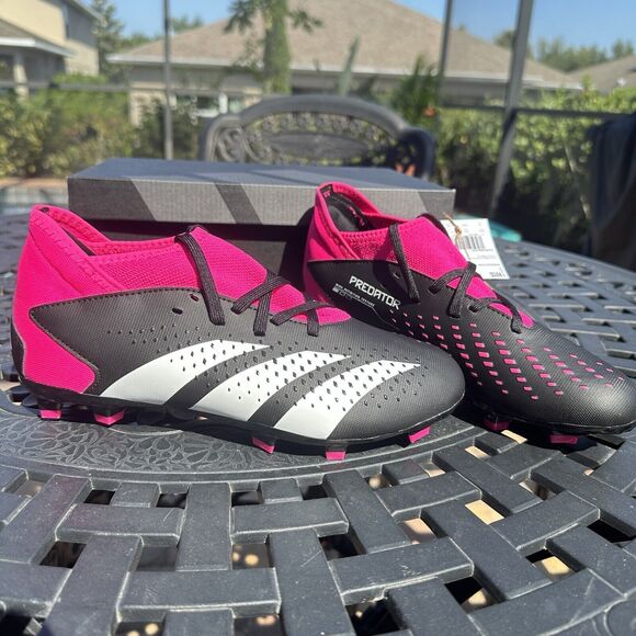 Adidas Predator Accuracy.3 FG Kid's Soccer Cleats Shoes Black GW4609 - Picture 4 of 15